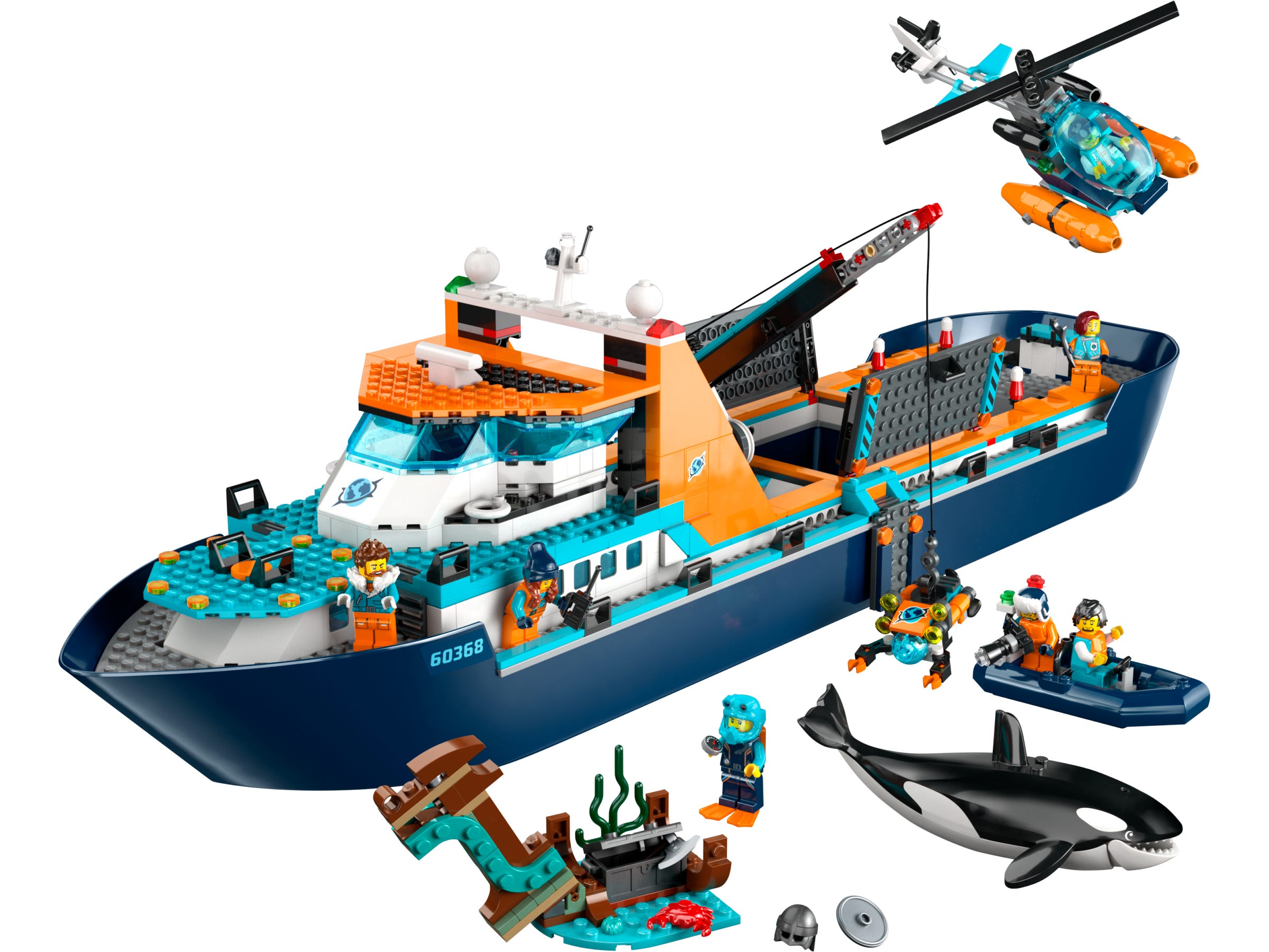 Konstruktionsspiel Lego 60368 The Arctic Exploration Ship Bunt 815 Stücke