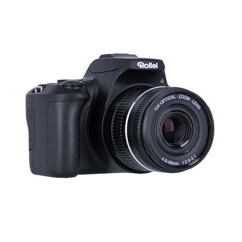 Rollei Powerflex10X – 10x Optischer Zoom, 8 Fotomodi, Bis zu 64 MP, Ausklappbarer Blitz, 4K-Videoaufnahmen & Smartphone App