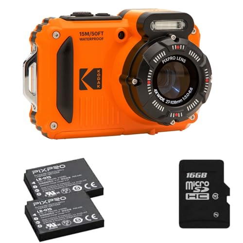 KODAK Pixpro Pack WPZ2 Aquatische Kamera + 2 Akkus + 1 MicroSD-Karte