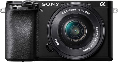 Sony Alpha 6100 | APS-C Spiegellose Kamera mit Sony 16-50mm Power-Zoom-Objektiv | Schneller 0,02s Autofokus mit Augenerkennung für Mensch und Tier, 4K-Filmaufnahmen und neigbares Display | schwarz
