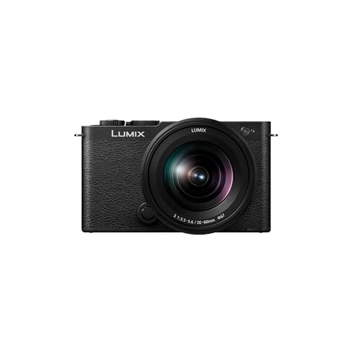 Panasonic Lumix DC-S9KE-K Spiegellose Vollformatkamera, Open Gate Vlogging, 24,2 MP, 6K/4K, 779-Punkt-PDAF, Bildstabilisierung, LUT, 180°-Flexibler-Monitor, 5 GHz WLAN, Schwarz, 20-60 mm Objektiv