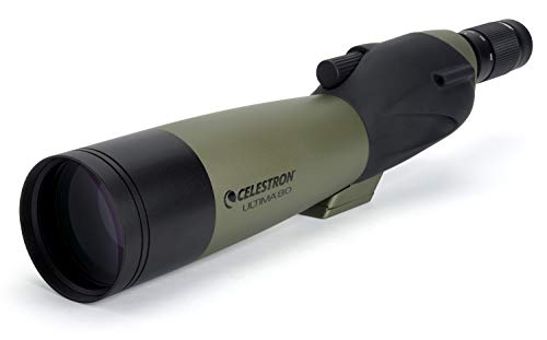 Celestron 52254 Ultima 80mm Straight Refractor Spotting Scope Telescope, Green