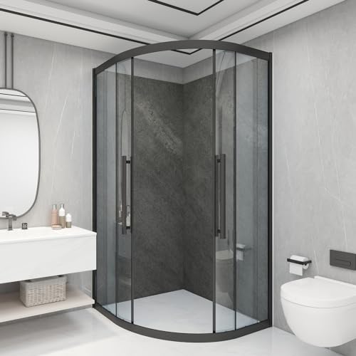 [neu.haus] Duschrückwandset Bladel 16er Set 120x60 cm Wandverkleidung Wanddeko wasserfest Badrückwand Duschrückwand Dekorwand 3 mm Bad Dusche WC Küche Grey Stone