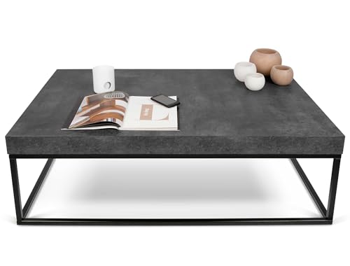 TEMAHOME Petra 120 Kaffeetisch/Kaffeetisch, 120 x 75 x 38 cm, Schwarz