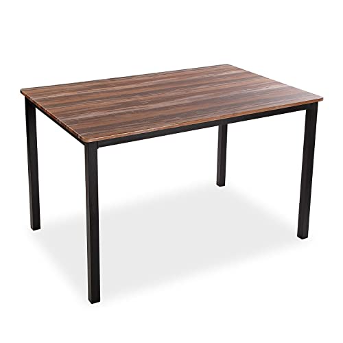 Versa Amaia Esstisch für Küche, Terrasse, Garten oder Esszimmer, Maßnahmen (H x L x B) 76 x 80 x 120 cm, Holz und Metall, Farbe: Schwarz
