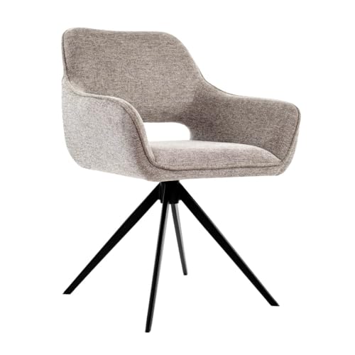 Kick Collection Drehstuhl Miyo - Taupe - Modern und Hochwertig - Strukturierter Stoff en Metall - Erhältlich in vielen Farben