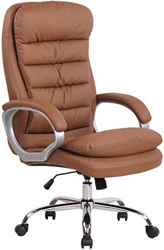 CLP Bürostuhl Big Vancouver I Schreibtischstuhl Mit Belastbarkeit Bis 235 KG, Farbe:Hellbraun