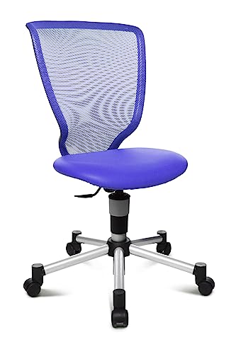Topstar 71487S18 Titan Junior, Schreibtischstuhl, Kinderdrehstuhl, Jugenddrehstuhl, Netzrückenlehne und Bezugsstoff blau