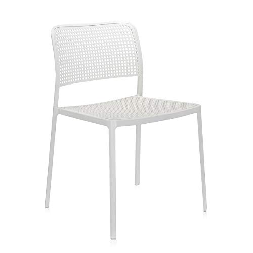 Kartell Audrey Sessel, aluminium bemalt-/ weiß, 51 x 80 x 52 cm