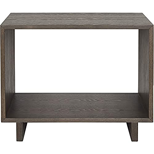 SAFAVIEH Modern Wooden Accent Table, in Dark Brown, 60 X 40 X 50