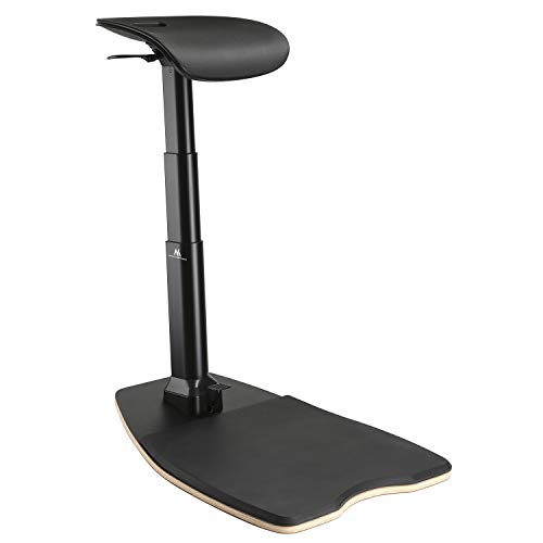 Maclean MC-872 Multifunktioneller Ergonomischer Bürostuhl zur Arbeit in Steh und Sitz-Position Bürohocker Max. 125kg Einstellbare Höhe von 615mm bis 1180mm