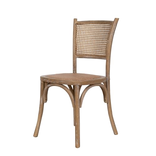 Biscottini Küchenstuhl aus Holz L 89 x T 51 x H 46 cm – Stühle aus Holz – Vintage-Stühle für Esszimmer