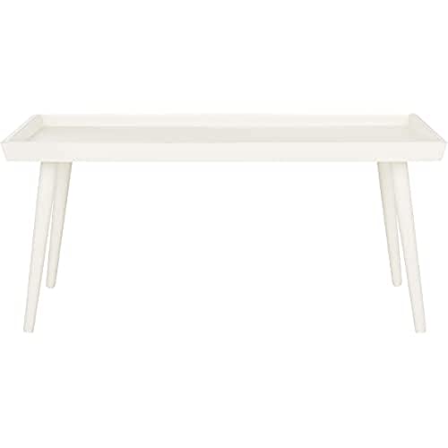 SAFAVIEH Modern Wooden Accent Table, in Antique and White, 55 X 105 X 50