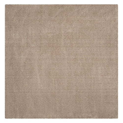 SAFAVIEH Zottelig Teppich für Wohnzimmer, Esszimmer, Schlafzimmer - Velvet Shag Collection, Kurzer Flor, Hell beige, 155 X 229 cm