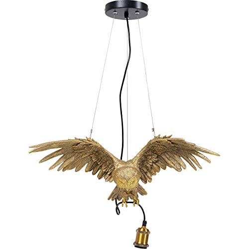 Kare Design Hängeleuchte Animal Owl, Gold, Hängelampe, Pendelleuchte, Eulen Motiv, höhenverstellbar, keine Leuchtmittel inklusive, 60x57x14 cm (H/B/T)