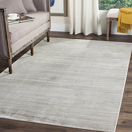 SAFAVIEH Modern Teppich für Wohnzimmer, Esszimmer, Schlafzimmer - Mystique Collection, Kurzer Flor, Schiefer, 152 X 244 cm