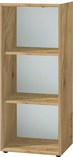 Germania Aktenregal 4203-242 GW-Monteria, in Navarra-Eiche-Nb./Weiß, mit Glasauflage, 50 x 120 x 37 cm (BxHxT)