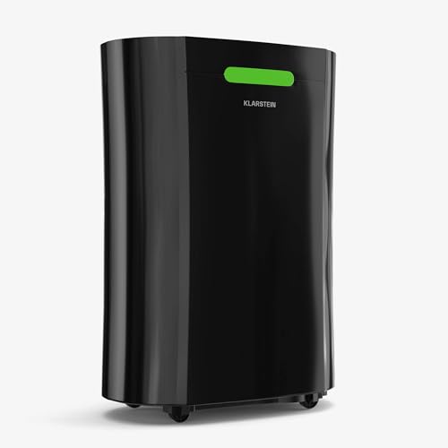 Klarstein AeroDry 10l Luftentfeuchter - 165W, 10L/Tag, 2.5L Tank, 37dB Leise, Aktivkohlefilter, DrySelect, für Zuhause, Schlafzimmer, Badezimmer, Elektrischer Raumentfeuchter, Schwarz