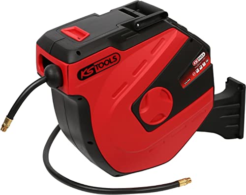 KS Tools 515.3445 Automatischer Druckluftschlauch-Aufroller, Ø 13mm x 15m