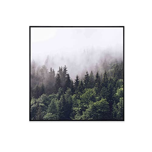 Klarstein Infrarotheizung mit Thermostat, 350W Elektroheizung, Smart Home Bild-Infrarotheizung zur Wandmontage, IR mit IoT/WiFi App-Control, Feuchtraum Heizkörper CO2-Frei, Elektro Wand Heizung 60x60
