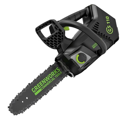 Greenworks GD40TCS Akku Kettensäge mit bürstenlosem Motor, 25 cm Blattlänge, 12 m/s Kettengeschwindigkeit, 2,4 kg, automatischer Kettenschmierung, Rückschlagschutz OHNE 40V Akku & Ladegerät