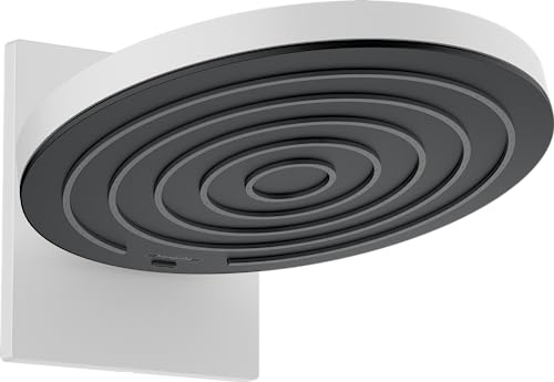 hansgrohe wassersparende Kopfbrause Pulsify S, Sparduschkopf (EcoSmart), Brausekopf 260mm, Duschkopf mit Wandanschluss, Regendusche mit 2 Strahlarten, Mattweiß
