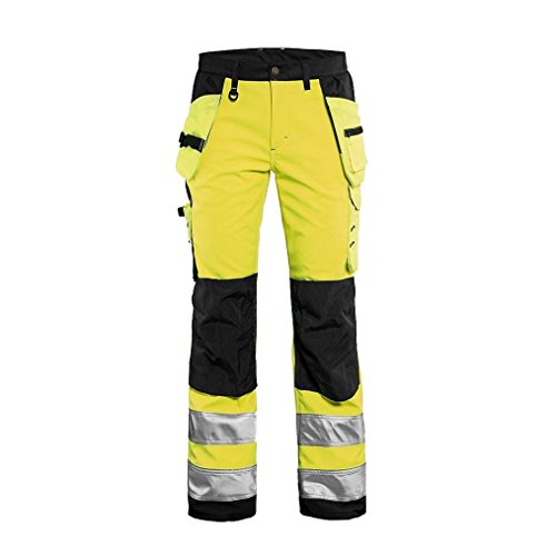 Blaklader 71672517 DAMEN-SOFTSHELL-HOSE MIT HOHER SICHT, gelb/ schwarz, grootte D19