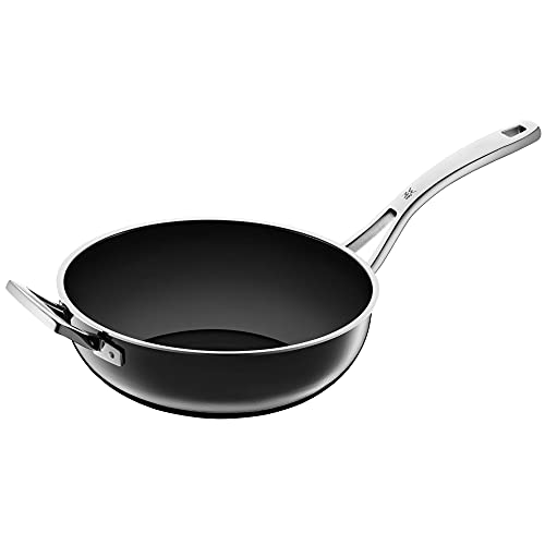 WMF Fusiontec Mineral Wokpfanne Induktion 28 cm, Wok, High-Tech Keramik, backofenfest, kratzfest, schwarz