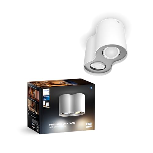 Pillar Hue plate/spiral white 2x5W 230V