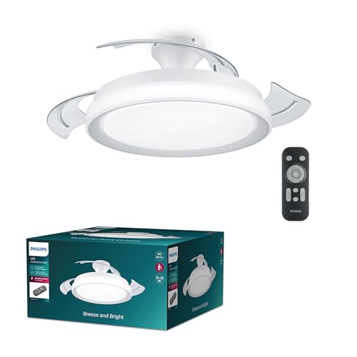 Philips Bliss LED DC-Deckenleuchte Ventilator 28W+35W, 2700-5500K, weiss, Weiß