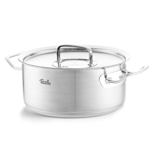 Fissler Original-Profi Collection/Braten-Topf (Ø 24 cm, 4,6 Liter) Edelstahl-Kochtopf, Bräter mit Metall-Deckel - Induktion