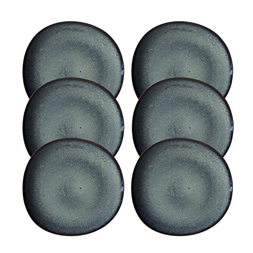 Villeroy & Boch like. by Lave gris 6x Speiseteller, 28 cm, Steingut, grau