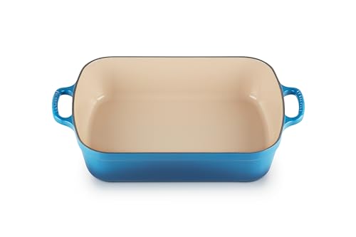 Le Creuset Signature Gusseisen-Bratreine, 33 cm, Rechteckig, Für alle Herdarten und Induktion geeignet, Volumen: 4,9 l, 3,85 kg, Marseille
