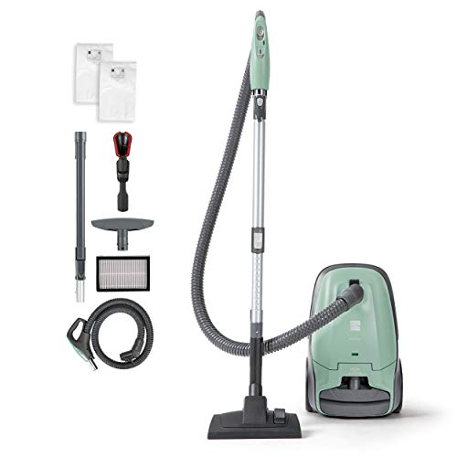 Kenmore Bagged Canister Vacuum BC2005, Haustierfreundlicher, Leichter Kanister-Staubsauger mit verlängertem Teleskopstab, HEPA-Filter, einziehbarer Schnur und 2 Reinigungswerkzeugen, Grün