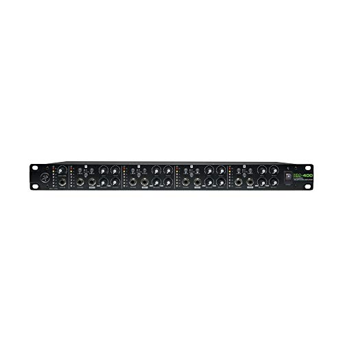 Mackie HM-400 4-Kanal-Kopfhörerverstärker mit Stereo-Eingang, 3 Kopfhörerausgängen pro Kanal (12 insgesamt), Aux-Eingang pro Kanal und 2-Band EQ