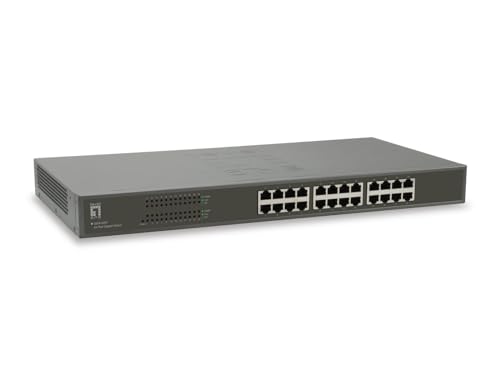 LevelOne GSW-2457 Gigabit Ethernet Switch Netzwerkswitch 24 Port 19 Zoll