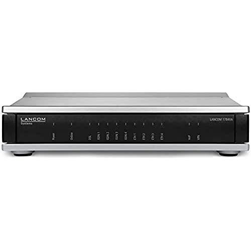 LANCOM 1784VA (All-IP, EU, over ISDN), VPN-Router, VDSL2/ADSL2+-Modem, ISDN-VoIP-Wandlung, 4x ISDN (2x NT & 2x TE/NT), 4x GE