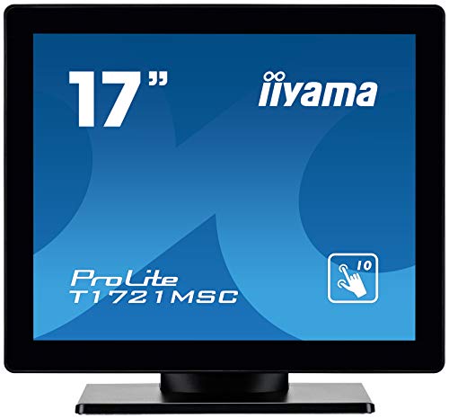 iiyama ProLite T1721MSC-B1 43 cm 17" LED-Monitor SXGA 10 Punkt Multitouch kapazitiv VGA DVI IP3 schwarz
