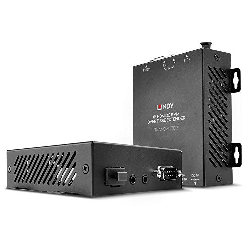 LINDY 300 m Glasfaserkupplung, HDMI 18 G & USB KVM Extender