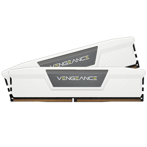CORSAIR Vengeance DDR5 RAM 32GB (2x16GB) 6000MHz CL36-44-44-96 1.35V AMD Expo & Intel XMP Desktop-Computer-Speicher - Weiß (CMK32GX5M2E6000Z36W)