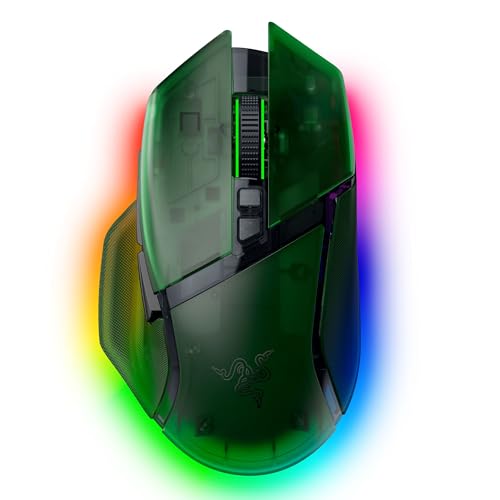 Razer Basilisk V3 Pro 35K Phantom Green Edition - Anpassbare kabellose ergonomische RGB-Gaming-Maus -optischer 35K DPI Sensor (4-Wege-Scrollrad, 13 anpassbare Tasten) Phantom Green