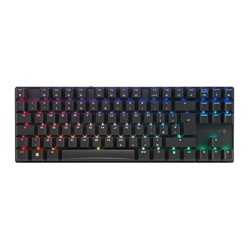 CHERRY MX 8.2 TKL Wireless, Kabellose Gaming-Tastatur ohne Nummernblock, UK-Layout (QWERTY), Bluetooth, 2,4 GHz und Kabel, MX2A RED Switches, Schwarz