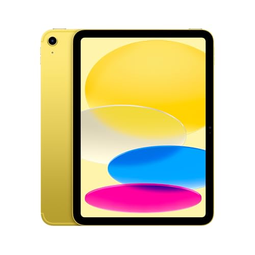 Apple iPad mit A16 Chip: 11" Liquid Retina Display, 256 GB, WLAN 6 und 5G Mobilfunk, 12 MP Front-/12 MP Rückkamera, Touch ID, Batterie für den ganzen Tag – Gelb