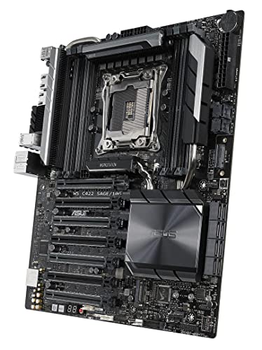 ASUS WS C422 SAGE/10G Workstation Mainboard (CEB, Intel W-2100 / W-2200 Serie, LGA 2066, 8x DDR4 2666 MHz, PCIe 3.0, SATA, U.2, M.2, NVME, SATA, 10-Gigabit Dual LAN)