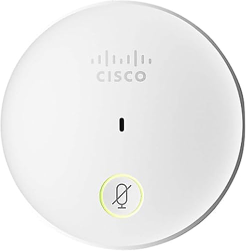 Cisco Systems Mikrofon - 80 Hz bis 20 kHz - kabelgebunden - 7,5 m -34 dB - Begrenzung - omnidirektional - Tischhalterung - Mini-Phone (CS-MIC-Table-J=)