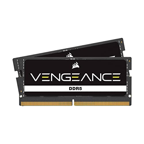 CORSAIR Vengeance SODIMM DDR5 RAM 96GB (2x48GB) 5200MHz CL44-44-44-84 1.10V Intel XMP 3.0 Laptop-Speicher – Schwarz (CMSX96GX5M2A5200C44)