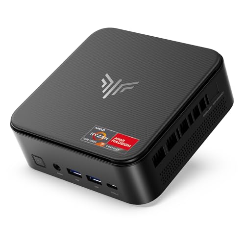 E3B Mini PC AMD Ryzen 7 5700U(Bis zu 4,3GHz) 16GB DDR4 512GB SSD mit Radeon RX Vega 8 Graphics Micro Desktop Computer Für Büro/Heimkino/Meeting/Business/Trip |WiFi 6|BT 5.2|USB3.2