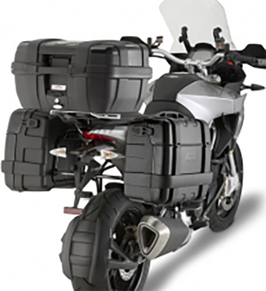 GIVI TRK33 Trekker panniers, Top boxes and side boxes for motorcycles, black aluminum cover 2x 33 liters