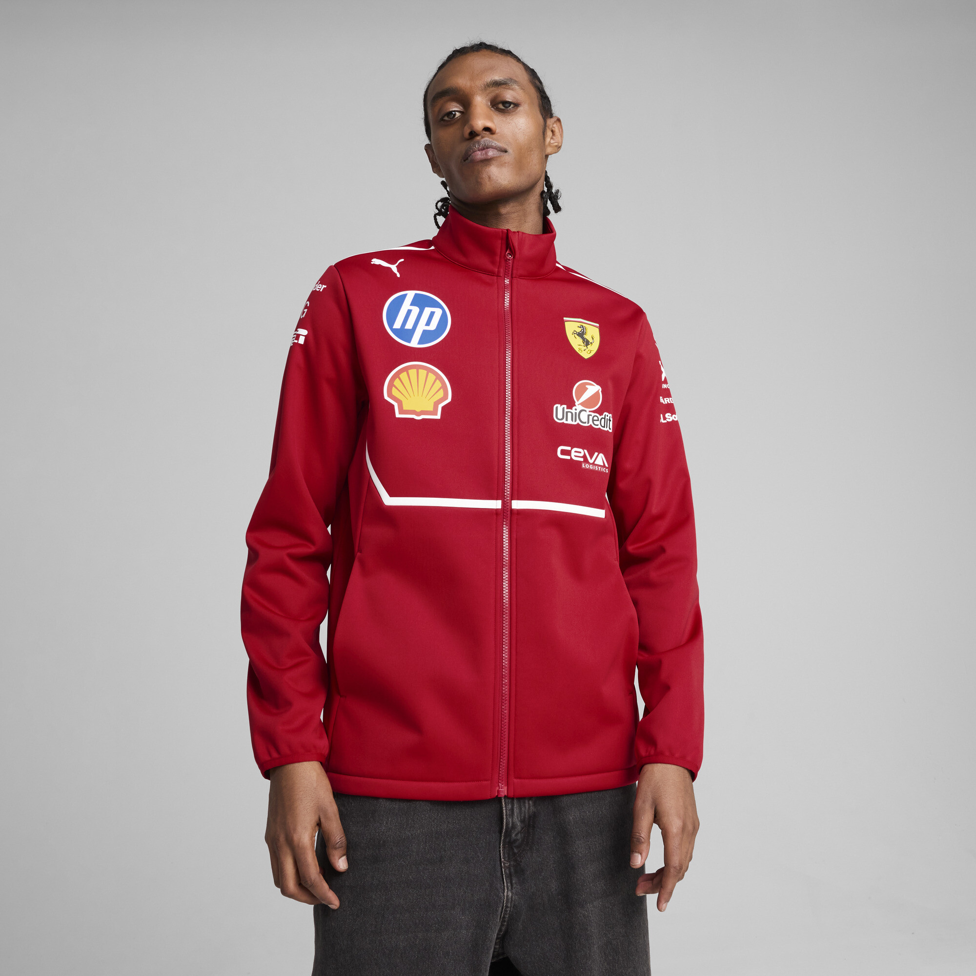 PUMA Scuderia Ferrari 2025 Team Softshelljacke Herren, Kleidung, Dark Cherry, M