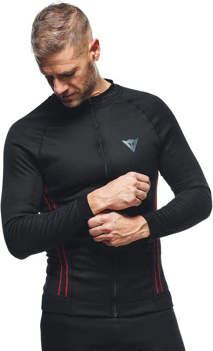 DAINESE No Wind Thermo LS, Thermal shirt for the bike, Black-Red